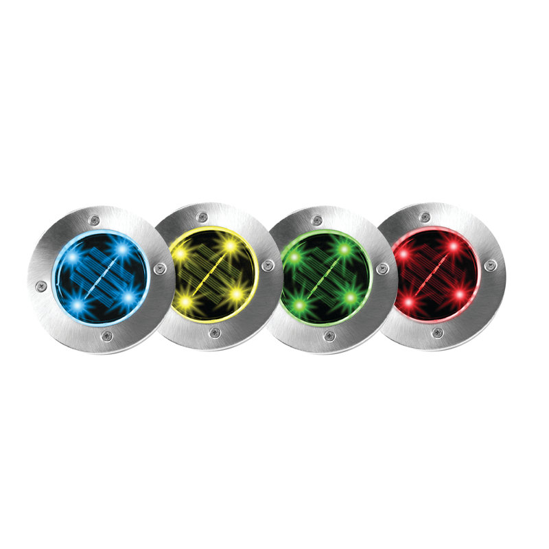 Bell + Howell Coloured Disc Lights 4PK Solar Powered Indoor/Outdoor